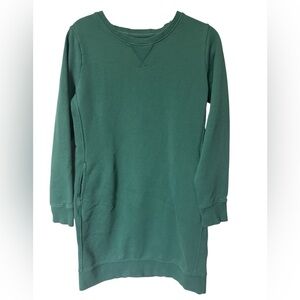Pact Downtime Sweatshirt Women’s Green Long Sleeve Dress Cotton Medium